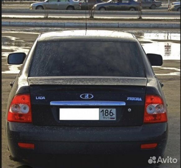 Задний бампер на priora