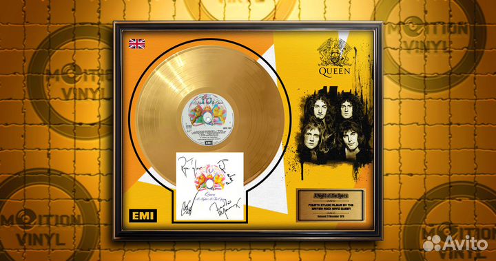 Queen золотой винил автографы креативный подарок