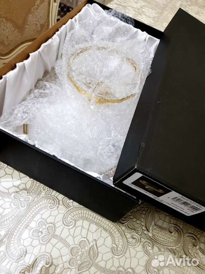 Блюдо тортница хрустальная