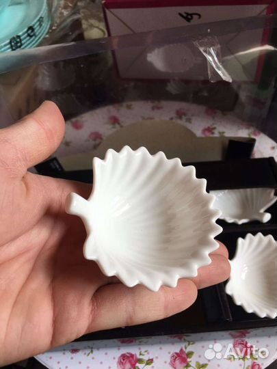 Чайная пара новая фарфор и соусники