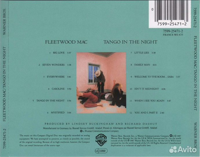 Fleetwood Mac Tango In The Night CD