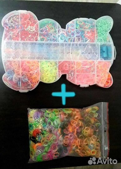 Большой набор резинок для плетения, rainbow loom