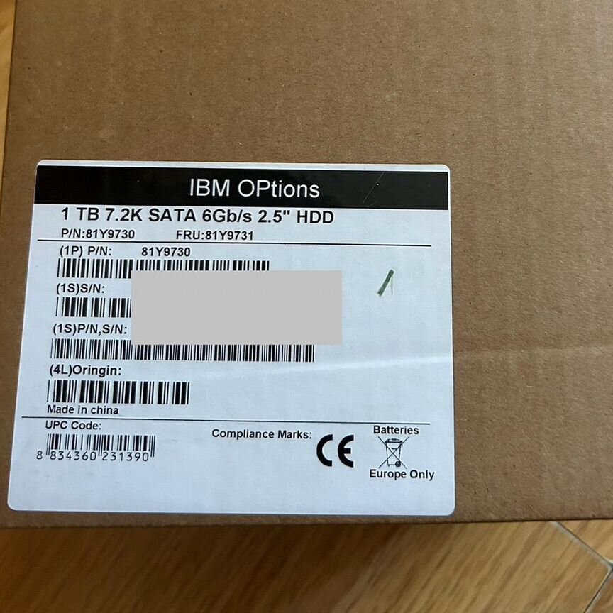 [81Y9730] Жесткий Диск Ibm 1tb81y9731