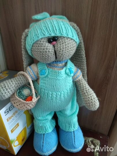 Вязаные игрушки. Заяц Тильда ручная работа