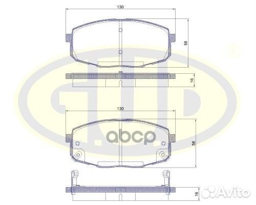 Колодки тормозные GBP103812 G.U.D