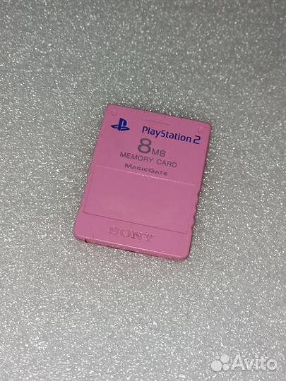 PS2 Memory card, карта памяти оригинальная pink