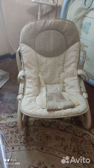 Шезлонг детский с вибрацией jetem