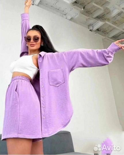 Костюм шорты и рубашка женский