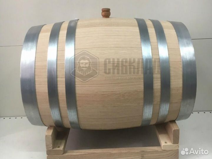 Бочка дубовая заливная, 50л (Средний обжиг) Ставб