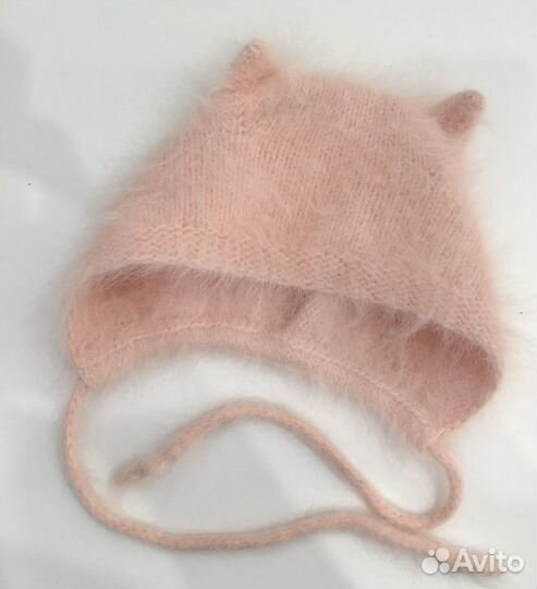 Шапочка из ангоры 3-6 мес