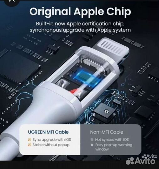 Кабель для iPhone. USB - Lightning 2м