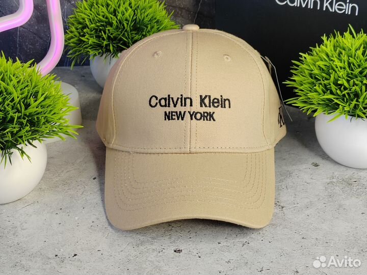 Кепка бейсболка Calvin Klein песочная