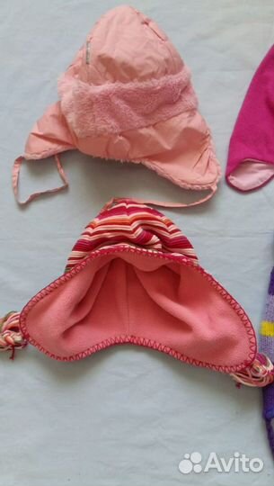 Шапочка для девочки демисезонная р.52-54-56