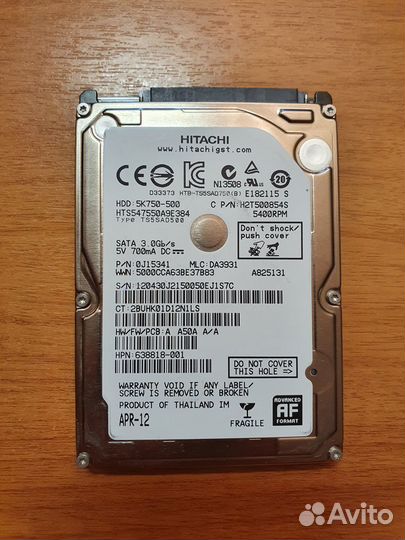 Жесткий диск ноутбука HDD Hitachi 2.5