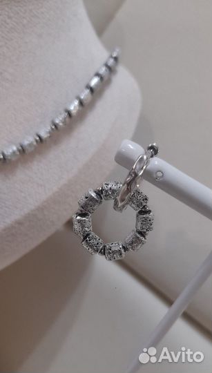 Чокер и серьги из гематита