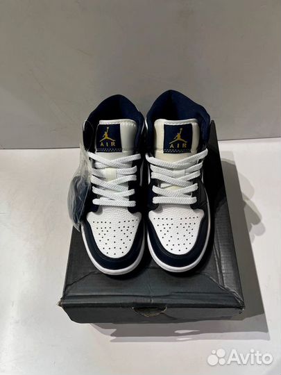 Кроссовки Nike Air Jordan 1 Mid White Obsidian