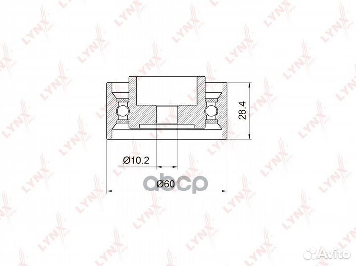 Ролик направляющий ремня грм PB-3020 lynxauto