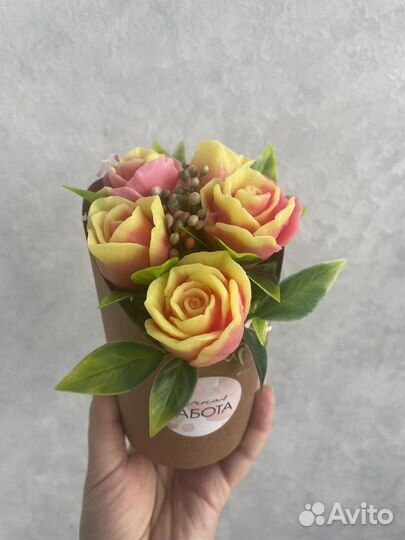 Букет цветов из мыла