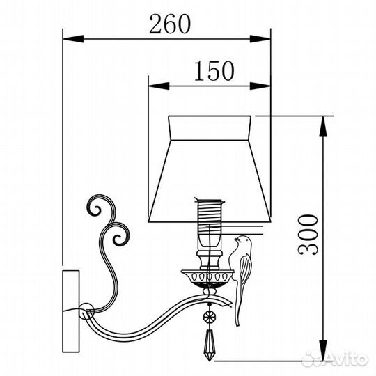 Бра Maytoni Bird ARM013-01-W - мятая коробка
