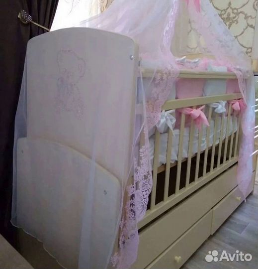 Детская кроватка 3 в 1 трансформер