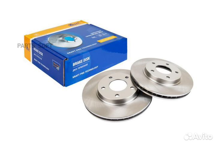Kraft KT 016051 Диск тормозной передний Mitsubishi