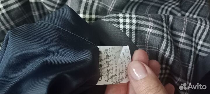 Сарафан школьный серая клетка