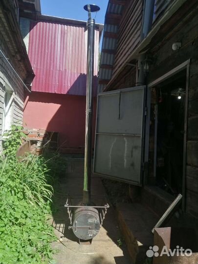 Печь для походной бани или палатки зимой