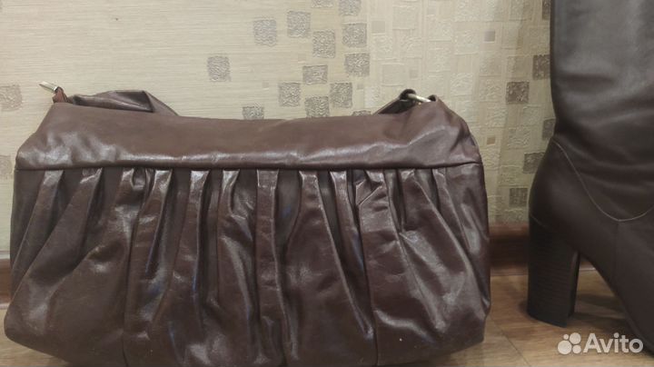 Сумка натуральная кожа коричневая