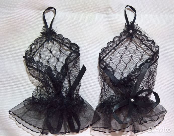 Перчатки гипюр черные митинки великий Гэтсби