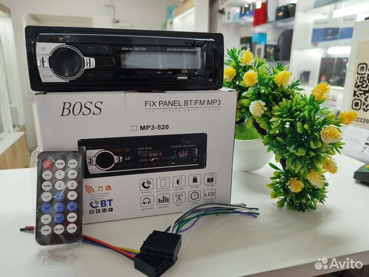 Автомагнитола 1din boss MP3-520