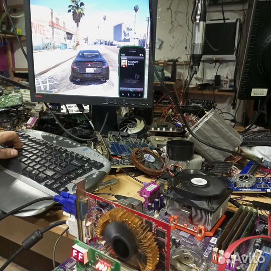 Мать am2,2ядра,4gb,nv220 512mb,gtaмер-самое дно