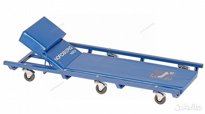 Лежак подкатной с подъемным подголовником nordberg