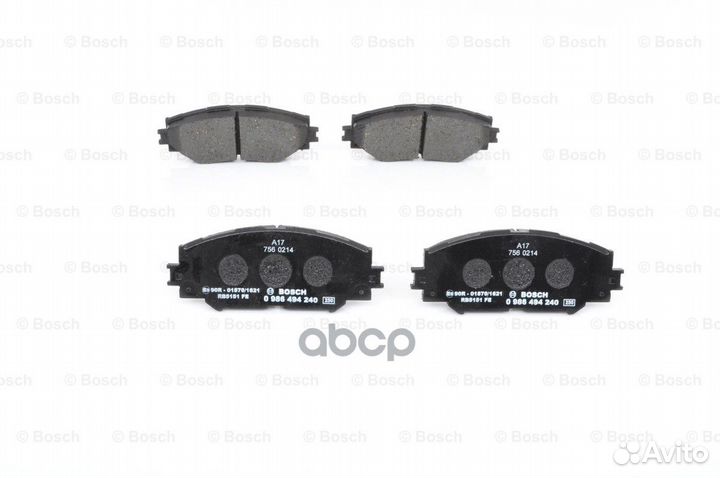 Колодки тормозные дисковые перед 0986494240 Bosch