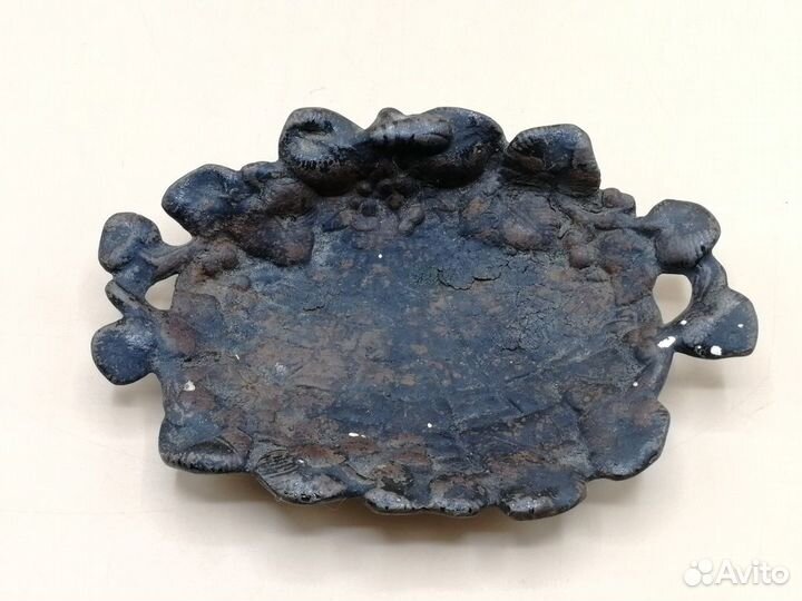 Каслинское литье Пепельница корзинка с жуком 1957