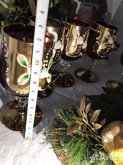 Фужеры СССР чешский хрусталь 5 шт