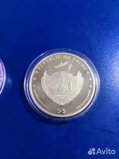Монета палау 5 долларов 2011 г