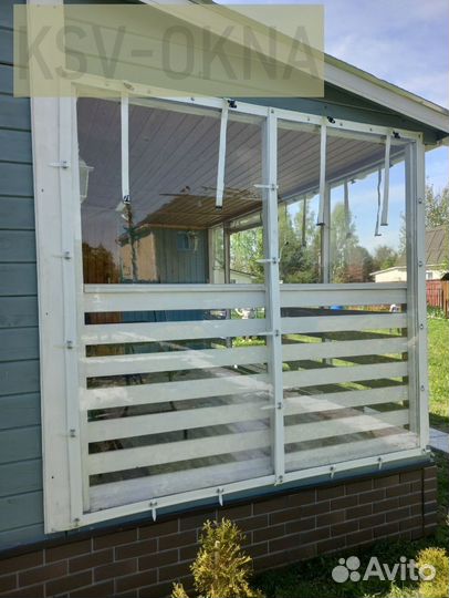 Мягкие окна на беседку