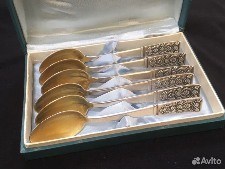 Редкий Набор Серебряных чайных ложек СССР 875 проб
