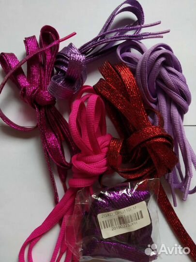 Шнурки обычные, с люрексом и без завязок