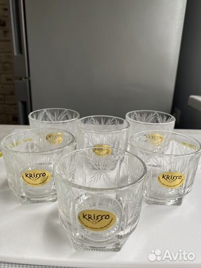 Хрустальные рюмки Krisso СССР 6штук по 100 мл
