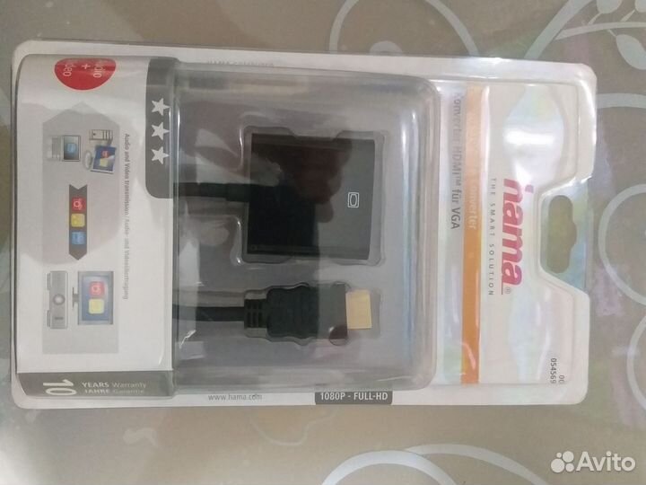 Адаптер hama H-54569hdmi (m) - VGA (f), 0.1м