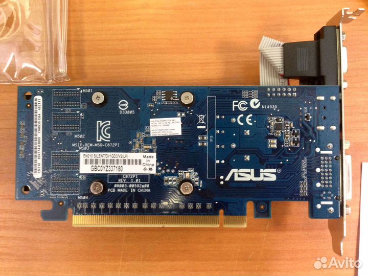 Видеокарта asus GeForce 210 1G, EN210 silent/DI/1G