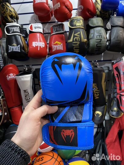 Перчатки крабы для мма и единоборств кожаные