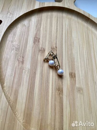 Серьги с натуральным жемчугом