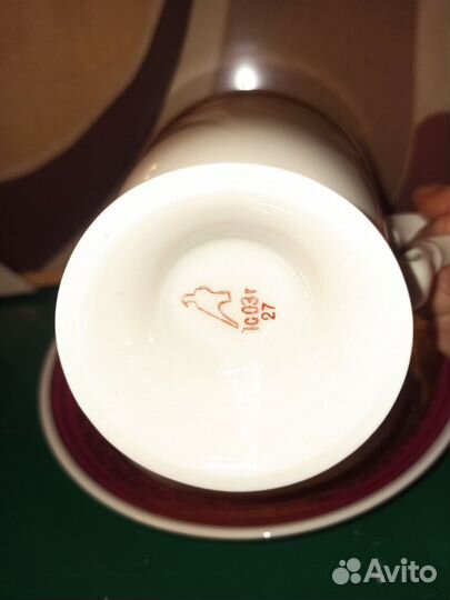 Бокал с блюдцем дулево