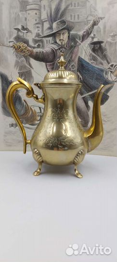 Антикварный кофейник бронза