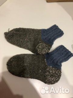 Носки ручной вязки шерстяные