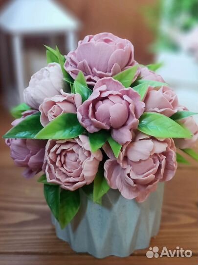 Интерьерный букет из мыла ручной работы