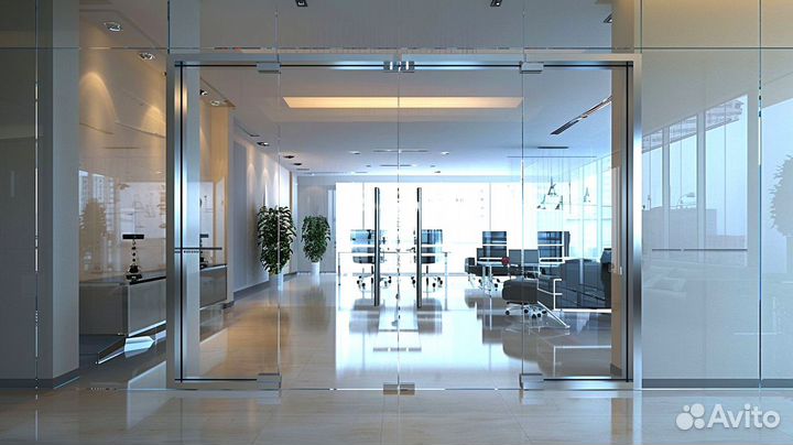 Стеклянная дверь на заказ