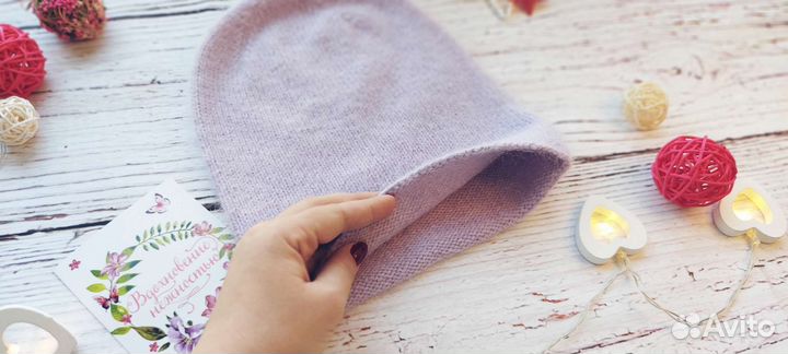 Шапка женская вязаная ручная работа